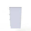 Wellington Ready Assembled Double Pedestal Desk with 6 Drawers  - White Matt & White