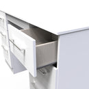 Wellington Ready Assembled Double Pedestal Desk with 6 Drawers  - White Matt & White