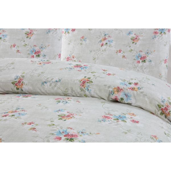 Lewis's Meadow Duvet Set - Sage