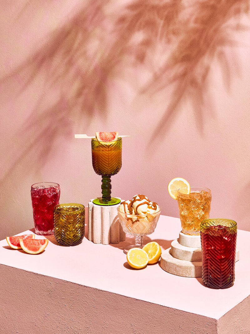 Fleur Set of 4 Glass Dessert Bowls