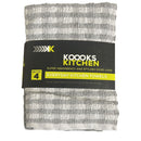 Kooks Kitchen Tea Towels Pack of 4 Rosebury Check - Grey