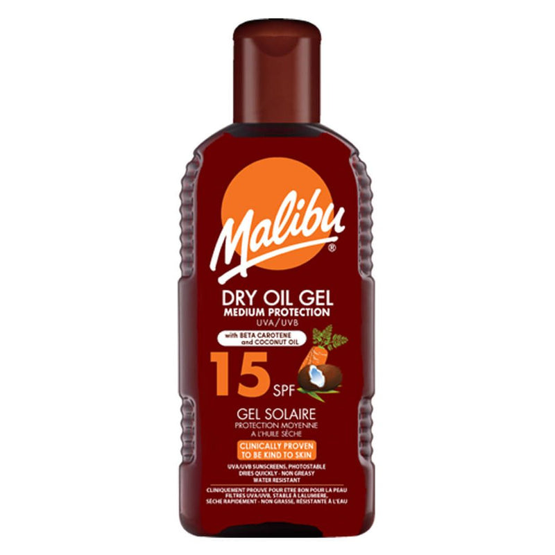 Malibu 200Ml Spf 15 Dry Oil Gel With Beta Carotene And Coconut Oil 200ml