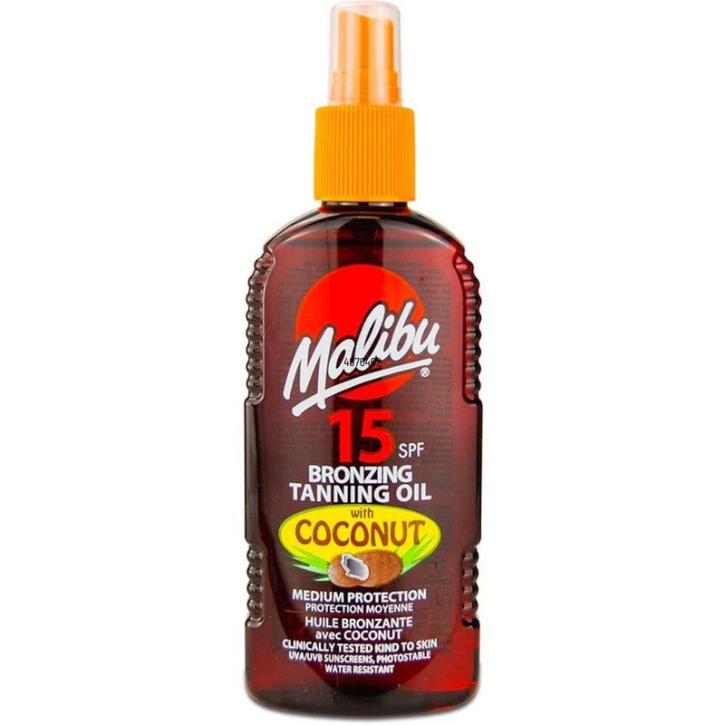 Malibu 200Ml Spf 15 Bronzing Tanning Oil With Coconut 200ml