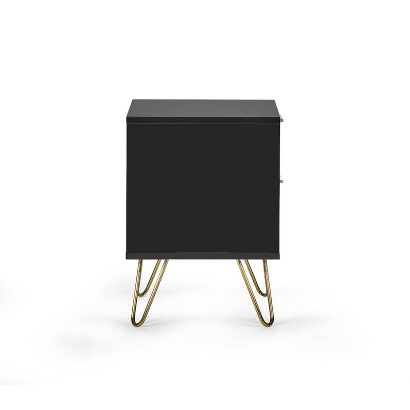 Murano Lamp Table 55x45x40cm - Matt Black