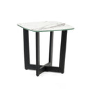 Olympus Lamp Table 45cm - White Marble