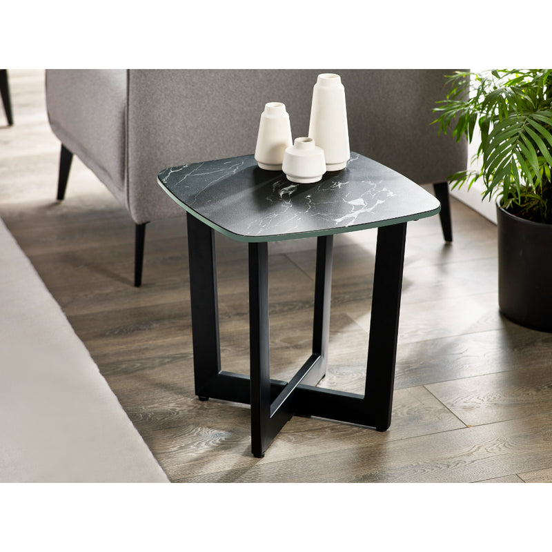 Olympus Lamp Table 45cm - Black Marble