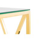 Miami Console Table 1.2m - Glass & Gold