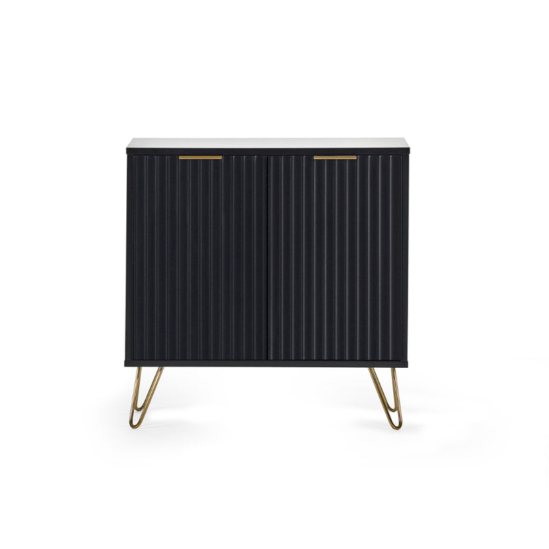 Murano Compact Sideboard 80cm - Matt Black