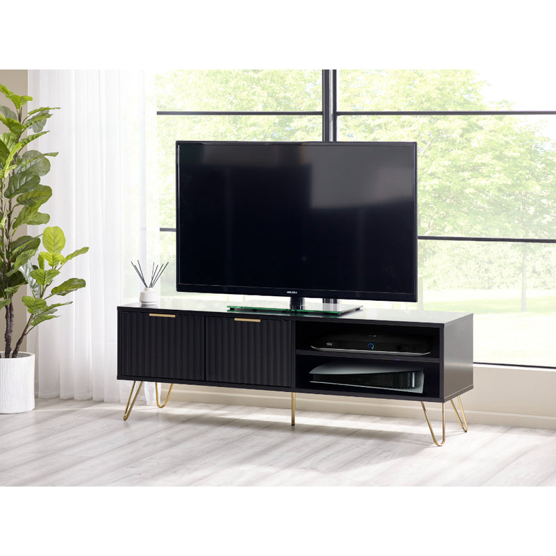 Murano TV Unit 1.5m - Matt Black