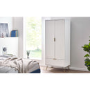 Murano Wardrobe With 2 Doors & 1 Drawers - Matt White