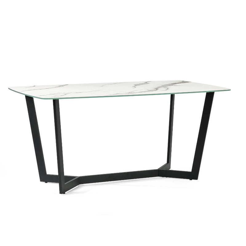 Olympus Dining Table 1.6m - White Marble