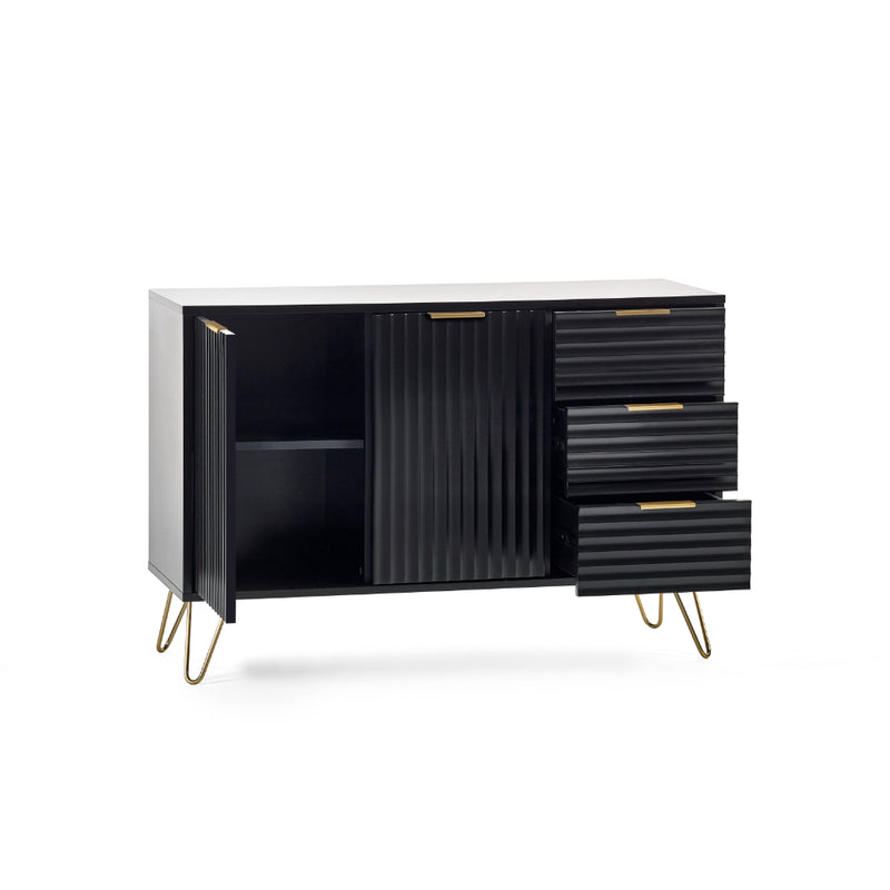 Murano Large Sideboard 1.2m - Matt Black