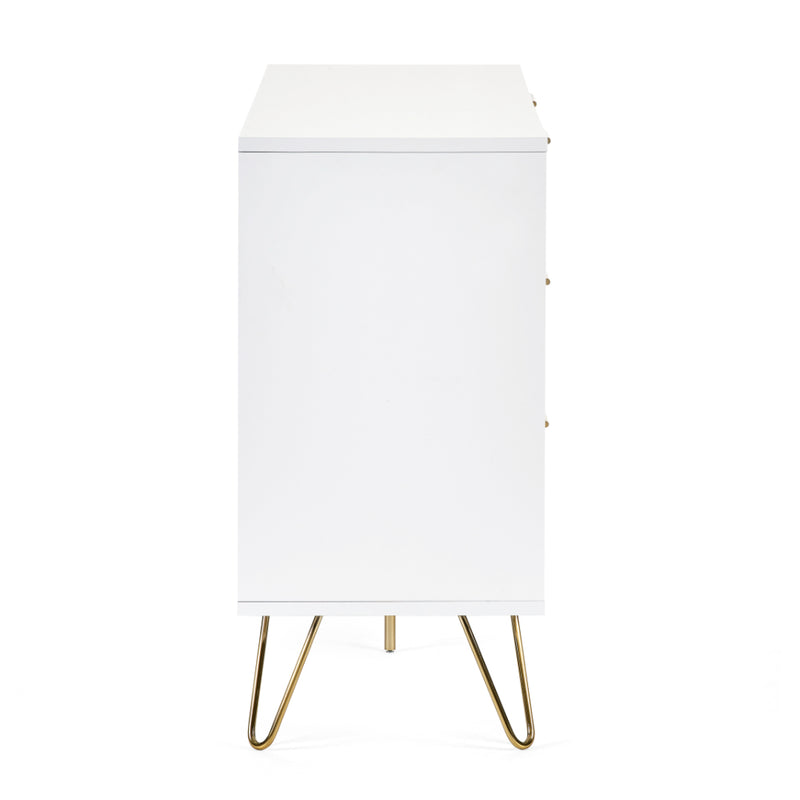 Murano Chest of Drawers with 6 Drawers - Matt White