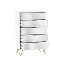 Murano Chest Of Drawers With 5 Drawers 1.2m - Matt White