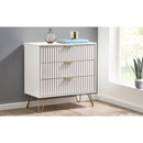 Murano Chest Of Drawers With 3 Drawers 80cm - Matt White