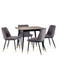 Findlay Square Dining Table 9m - Walnut & Black