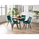 Findlay Square Dining Table 9m - Walnut & Black