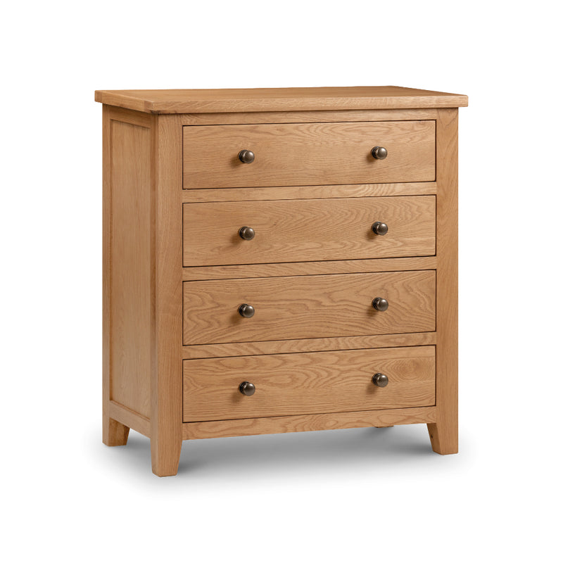 Marlborough Chest of Drawers with 4 Drawers 89x83cm - Oak