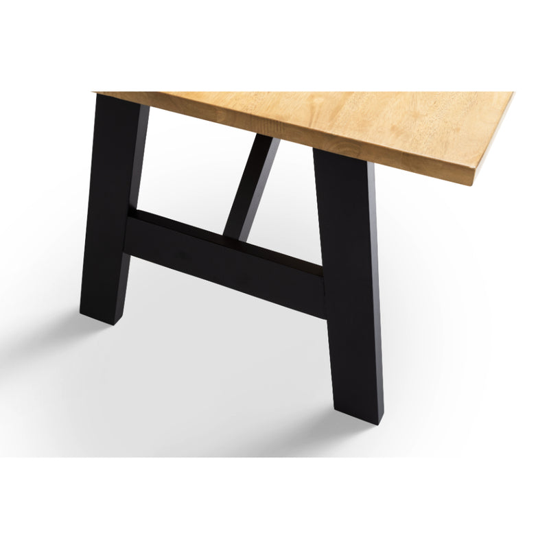 Hockley Dining Table 1.9m - Black/Oak