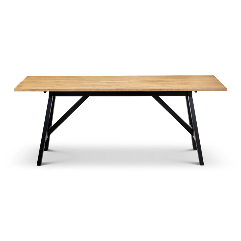 Hockley Dining Table 1.9m - Black/Oak