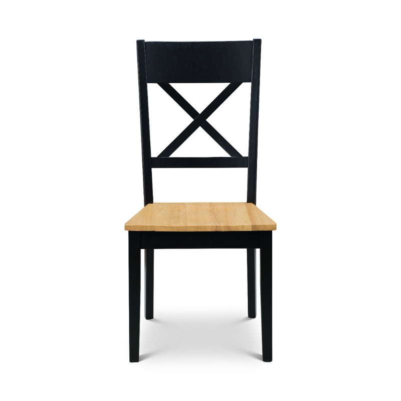 Hockley Dining Chairs Set of 2- Black/Oak