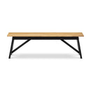 Hockley Dining Bench 1.4m - Black/Oak