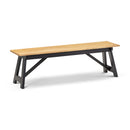 Hockley Dining Bench 1.4m - Black/Oak