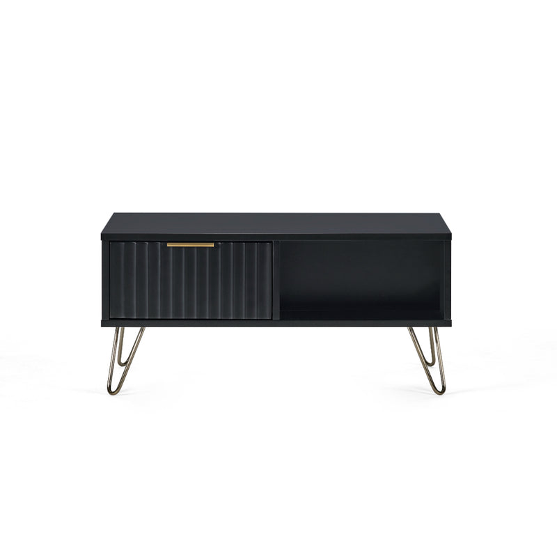 Murano Coffee Table 90cm - Matt Black