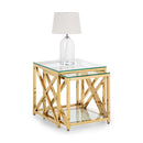 Miami Nest Of 2 Tables - Glass & Gold