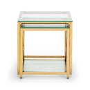 Miami Nest Of 2 Tables - Glass & Gold