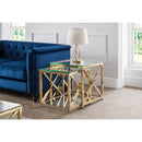 Miami Nest Of 2 Tables - Glass & Gold