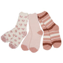 Ladies Design Cosy Socks 3 pack - Pink