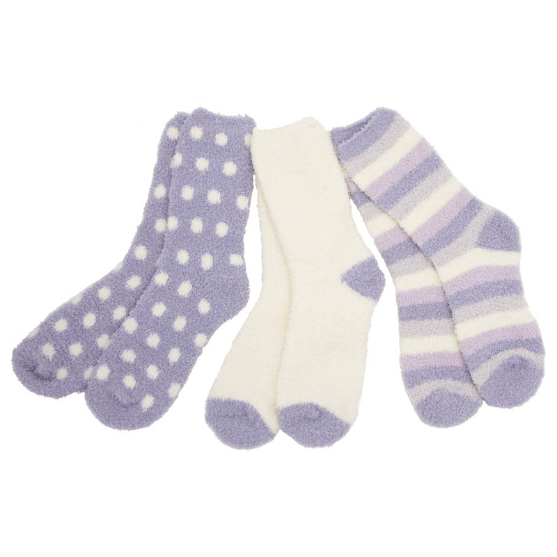 Ladies Design Cosy Socks 3 pack - Lilac
