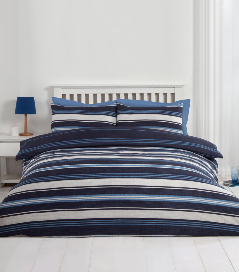 Lewis's Printed Bed In A Bag - Navy Stripe