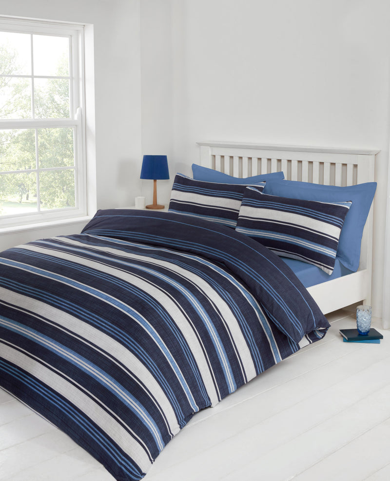 Lewis's Printed Bed In A Bag - Navy Stripe