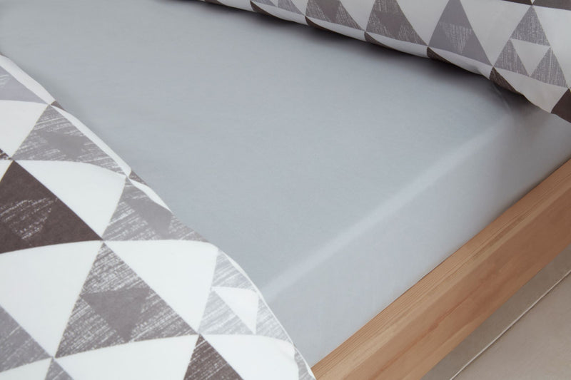 Lewis's Printed Bed In A Bag - Grey Geometric Triangle