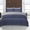 Lewis's Twin Pack Hadrian / Damond Duvet Set - Denim