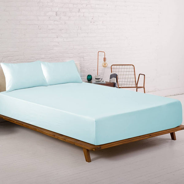Lewis's Easy Care Plain Dyed Sheet Range - Duck Egg