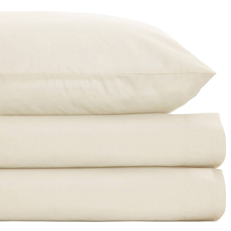 Lewis's Easy Care Plain Dyed Sheet Range - Cream