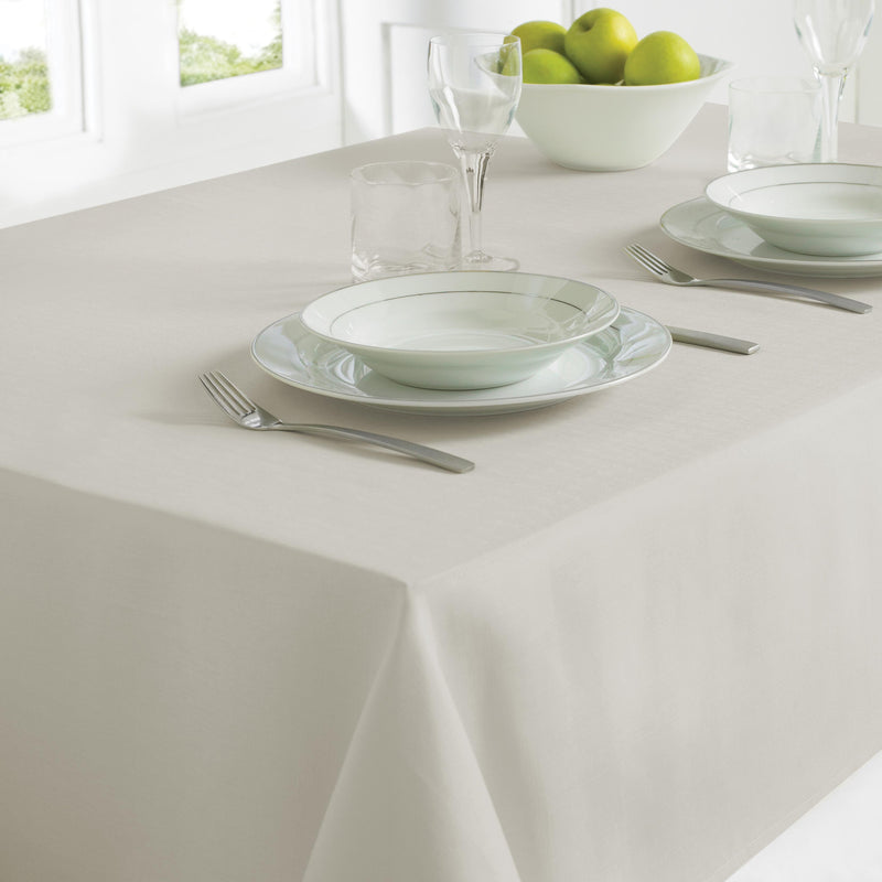 Linen Look Table Cloths Grey 180cm X 130cm