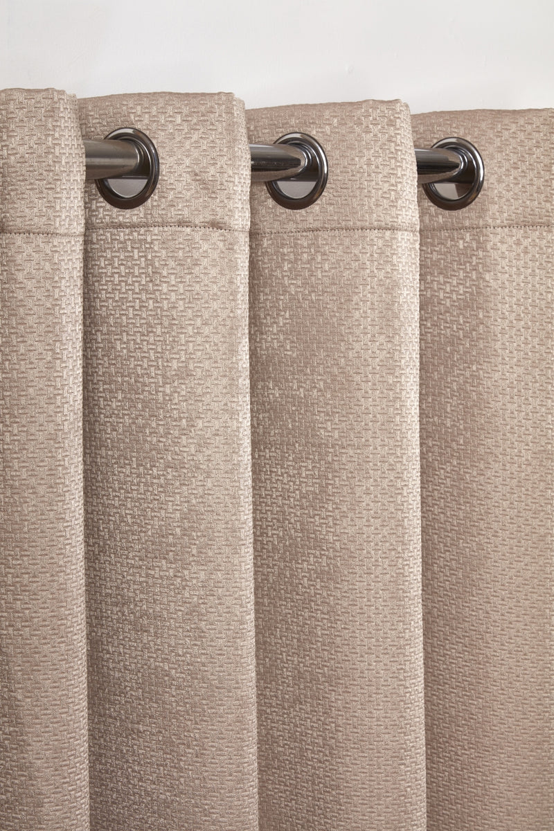 Ambiance Embossed Thermal Curtain - Taupe