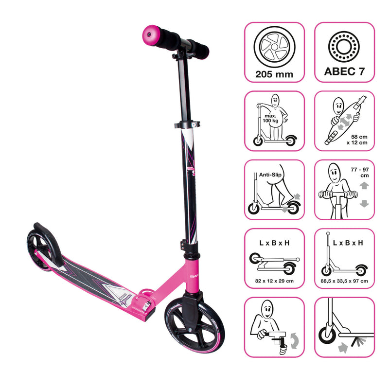 Muuwmi Aluminium Scooter 205mm - Pink