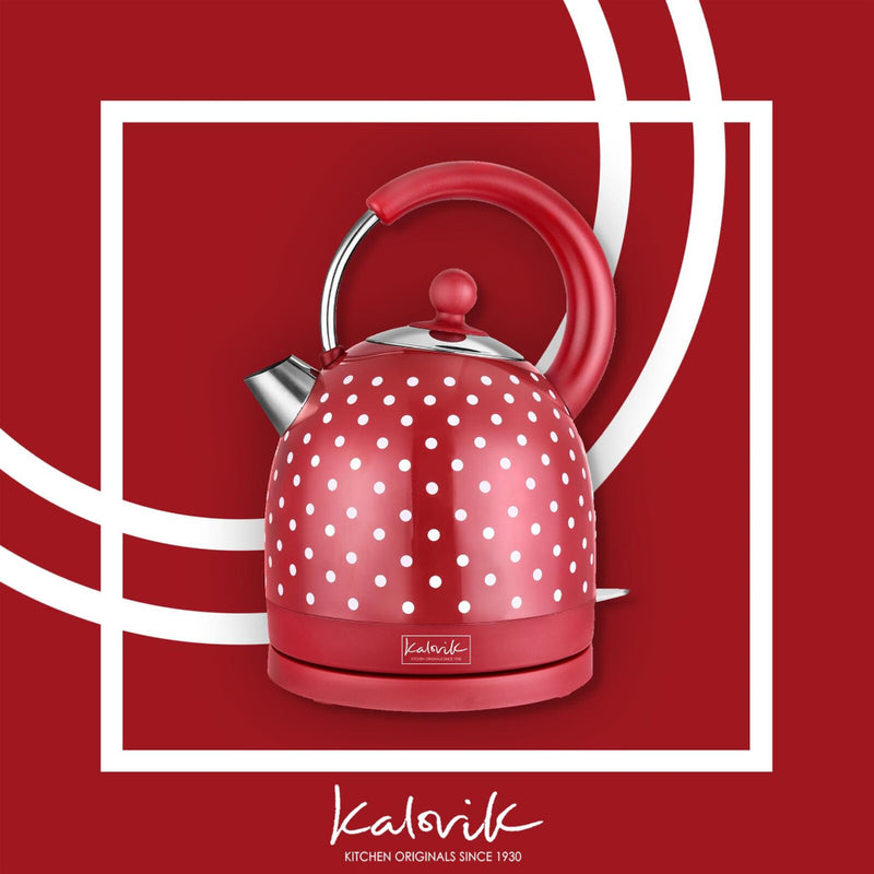 Kalorik Dome Kettle 3000W  - Red  Polka Dot