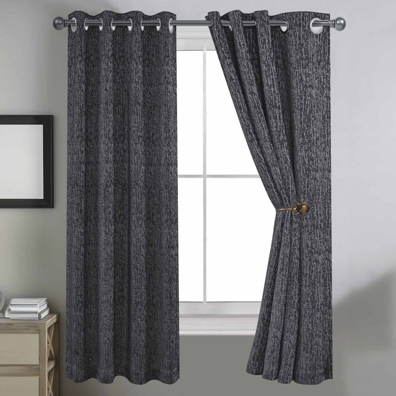 Lewis's Hampstead Eyelet Curtain - Pewter