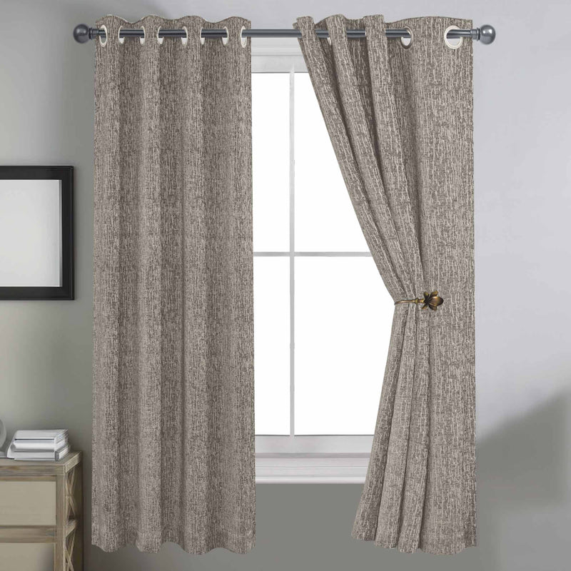 Lewis's Hampstead Eyelet Curtain - Champagne