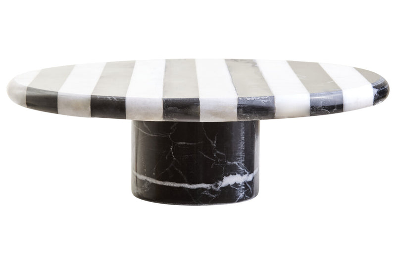 Soma Large Black and White Marble Cake Stand