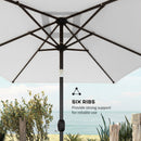 Outsunny Garden Parasol, Outdoor Umbrella With Tilt Function, Cream White
