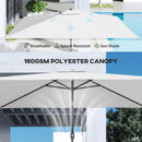 Outsunny Garden Parasol, Outdoor Umbrella With Tilt Function, Cream White