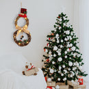 Lifeideas Lighted Snowman with Hat Wreath Front Door Decor