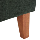 Livingandhome Chenille Storage Bench with Rubberwood Legs